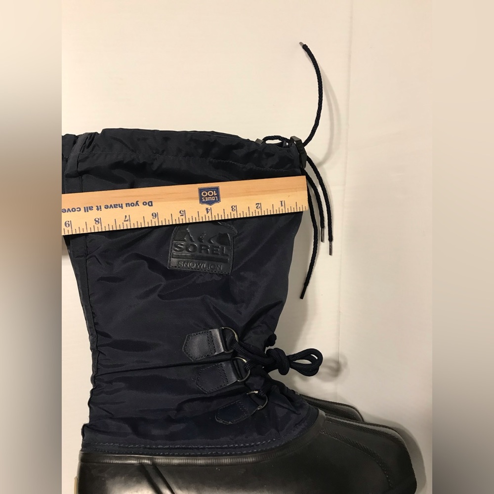 Sorel Snowlion II NL1070-429 Navy winter insulated snow boots women size 7 - Picture 12 of 12